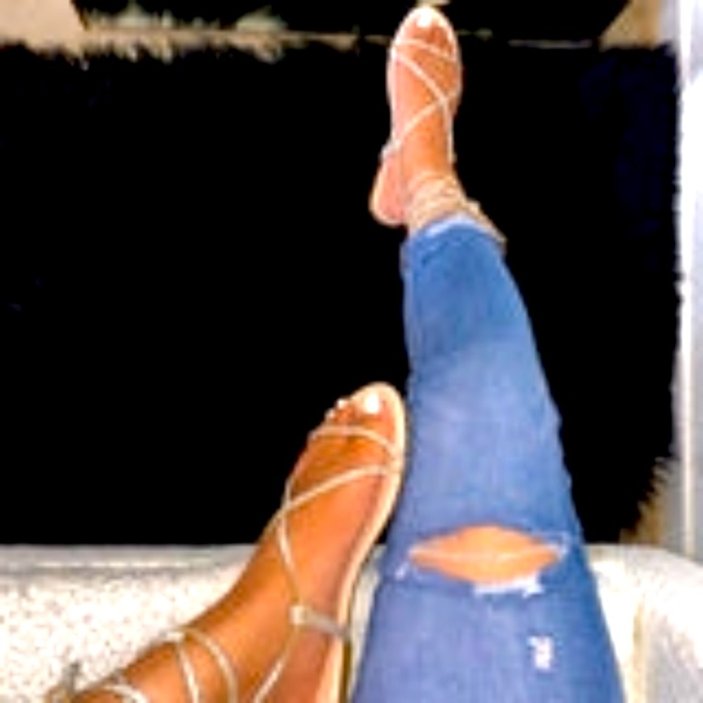 Sparkling Lace Up Sandals
